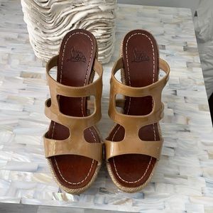 Christian Laboutin platform slide  wedge sandals